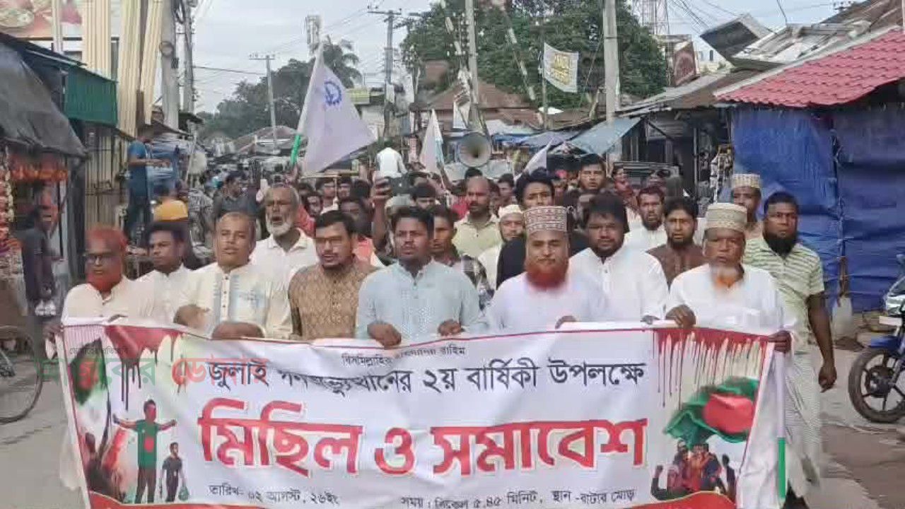 ডোমারে জুলাই গণঅভ্যুত্থানের দ্বিতীয় বার্ষিকী উপলক্ষে সমাবেশ ও মিছিল