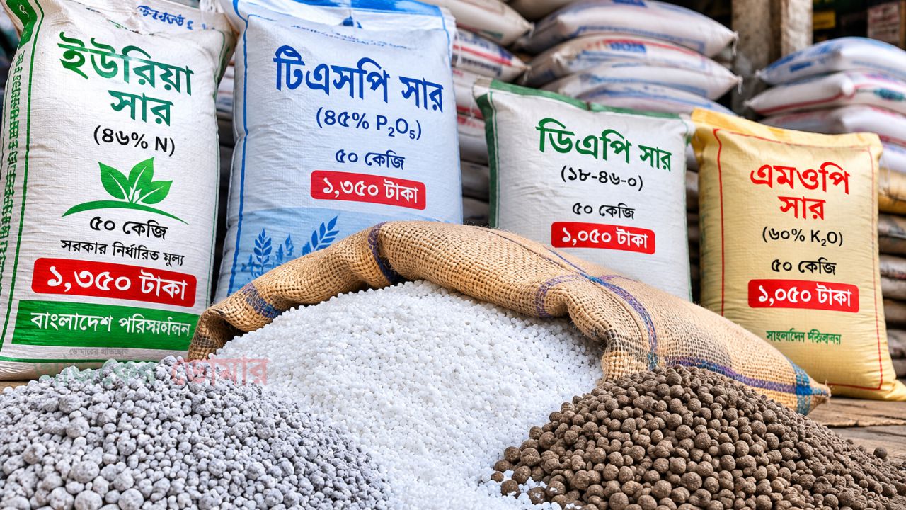 সরকারি দামে মিলছে না সার, বস্তাপ্রতি বাড়তি ৮৫০ টাকা