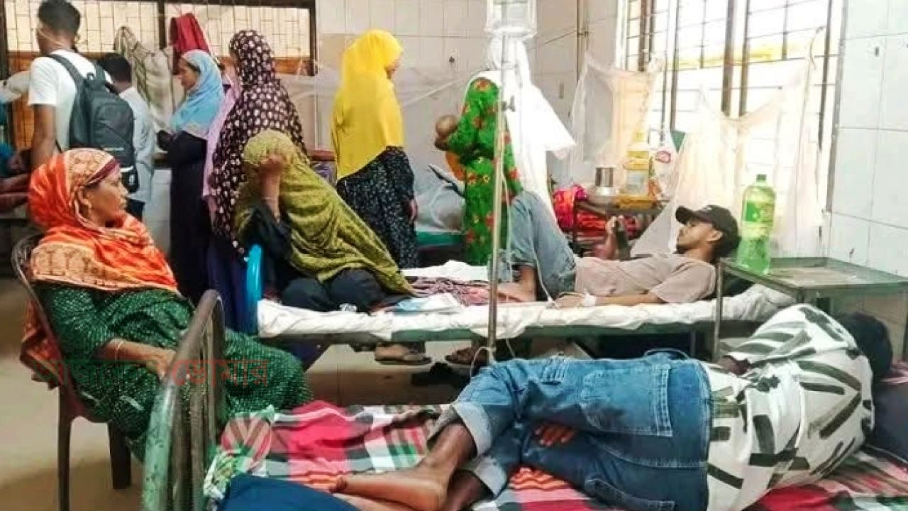 নীলফামারীতে ডেঙ্গু রোগীদের চাপ বাড়ছে, তীব্র দুর্গন্ধে চলছে চিকিৎসা 